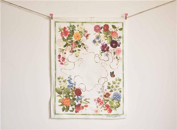 Floral Digital Printed Tea Towel